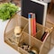 Martha Stewart Ryder Gold Mesh Metal Small Desktop Organizer for Office Accessories, Notebooks, Pen Holder & Drawer HH-OHD05-GLD-MS - alternate 7